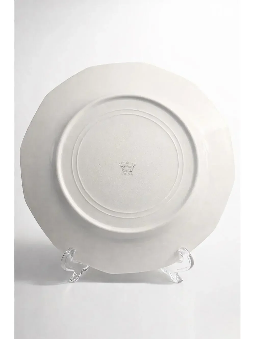 Vintage Tiffany & Co. Octagonal Plate with Romantic Black & White Scene